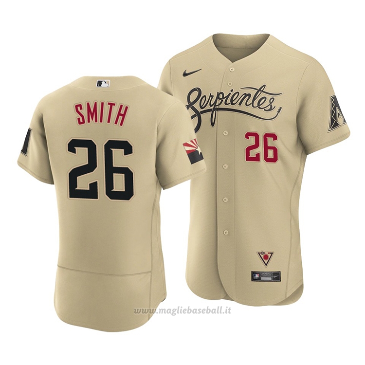 Maglia Baseball Uomo Arizona Diamondbacks Pavin Smith 2021 City Connect Autentico Or
